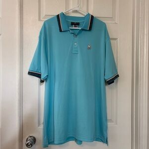 Psycho Bunny Men’s Polo Shirt – Teal with Orange Detailing | Size 9 (XXXL) | New